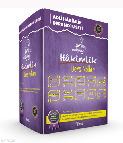 İmtiyaz Adli Hakimlik Ders Notları Seti