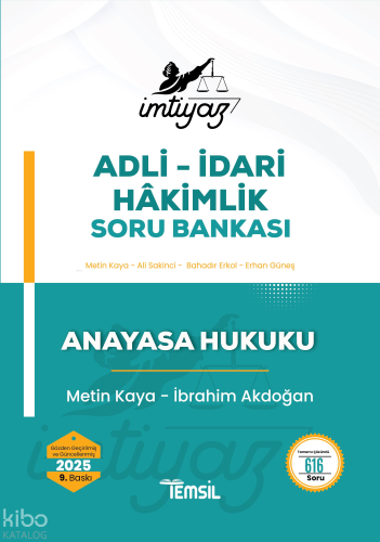 İmtiyaz Adli-İdari Hâkimlik Soru Bankası - Anayasa Hukuku