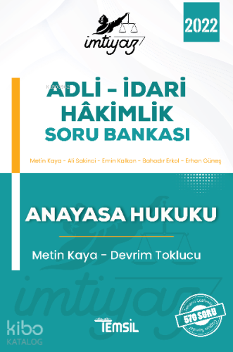 İmtiyaz Adli – İdari Hakimlik Soru Bankasi Anayasa Hukuku