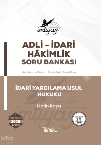 İmtiyaz Adli-İdari Hâkimlik Soru Bankası - İdari Yargılama Usul Hukuku