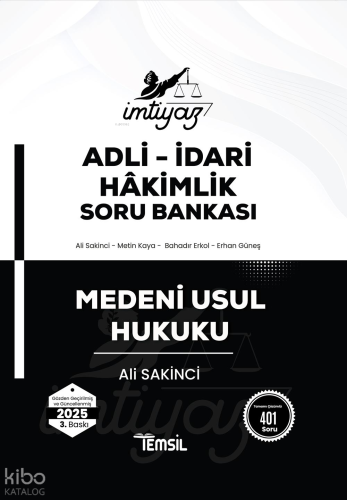İmtiyaz Adli-İdari Hâkimlik Soru Bankası - Medeni Usul Hukuku | Ali Sa
