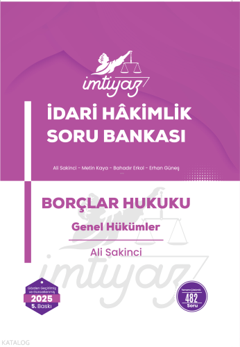 İmtiyaz İdari Hakimlik Soru Bankası Borçlar Hukuku Genel Hükümler | Al