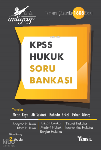 İmtiyaz KPSS Hukuk Soru Bankası | Metin Kaya | Temsil Kitap