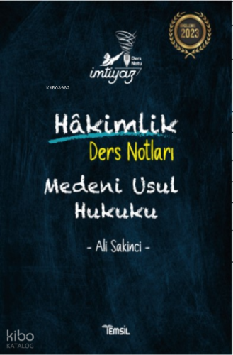 İmtiyaz Medeni Usul Hukuku Hakimlik Ders Notları | Ali Sakinci | Temsi
