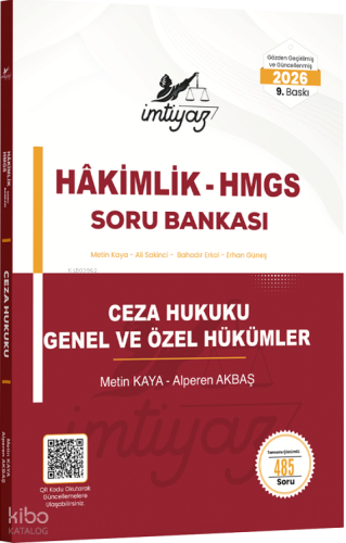 İmtiyaz Yayıncılık 2026 HMGS Hakimlik Ceza Hukuku Genel ve Özel Hüküml