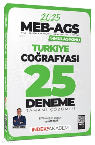İndeks Akademi 2025 MEB-AGS Simülasyonu Türkiye Coğrafyası 25 Deneme Çözümlü