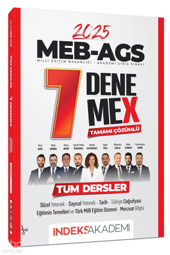 İndeks Akademi 2025 MEB-AGS Tüm Dersler 7 DenemeX Çözümlü | Kolektif |
