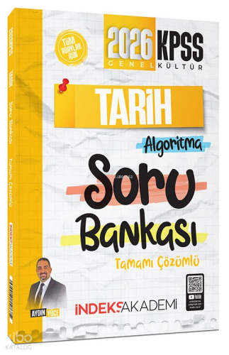 İndeks Akademi 2026 KPSS Tarih Algoritma Soru Bankası Çözümlü | Aydın 