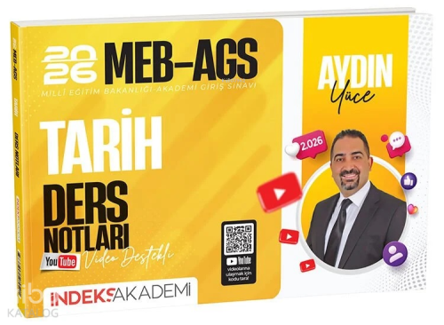 İndeks Akademi 2026 MEB-AGS Tarih Video Ders Notları | Aydın Yüce | İn