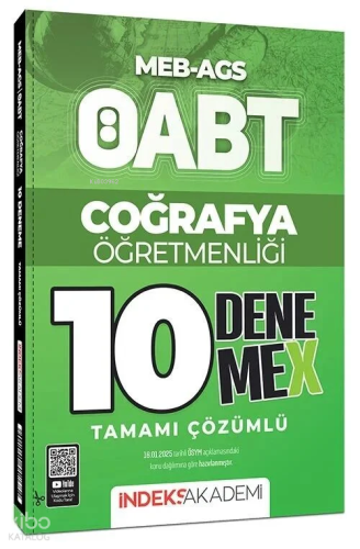 İndeks Akademi ÖABT MEB-AGS Coğrafya Öğretmenliği 10 DenemeX Çözümlü |