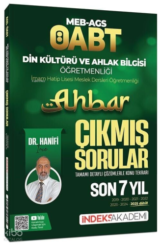 İndeks Akademi ÖABT MEB-AGS Din Kültürü ve Ahlak Bilgisi Ahbar Çıkmış Sorular Son 7 Yıl Çözümlü
