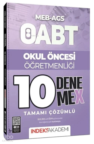 İndeks Akademi ÖABT MEB-AGS Okul Öncesi Öğretmenliği 10 DenemeX Çözüml