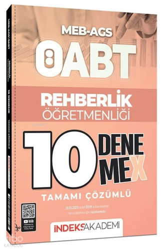 İndeks Akademi ÖABT MEB-AGS Rehberlik Öğretmenliği 10 DenemeX Çözümlü 