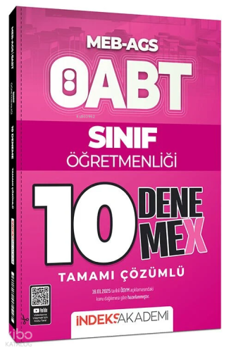 İndeks Akademi ÖABT MEB-AGS Sınıf Öğretmenliği 10 DenemeX Çözümlü | Ko