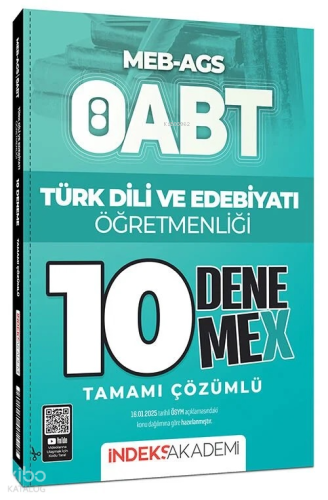 İndeks Akademi ÖABT MEB-AGS Türk Dili ve Edebiyatı Öğretmenliği 10 Den