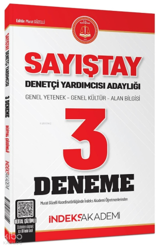 İndeks Akademi Sayıştay Denetçi Yardımcısı Adaylığı 3 Deneme Çözümlü