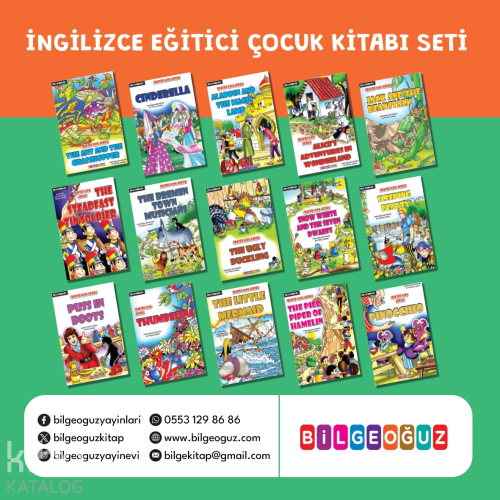 İngilizce Eğitici Çocuk Kitabı Seti(15 Kitap)