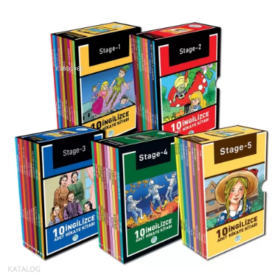 İngilizce Hikaye Seti 50 Kitap(Stage1-2-3-4-5)Maviçatı Yayınları | Kol