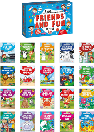 İngilizce Hikayeler 2. ve 3. Sınıf (20 Kitap);Friends and Fun Series |