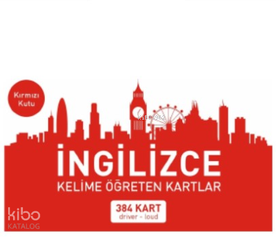 İngilizce Kelime Öğreten Kartlar ;Kırmızı Kutu (dirver-loud) İngilizce Dil Kartları