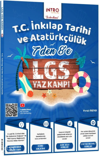 İntro Yayınları 7'den 8'e LGS T.C. İnkılap Tarihi ve Atatürkçülük Yaz Kampı