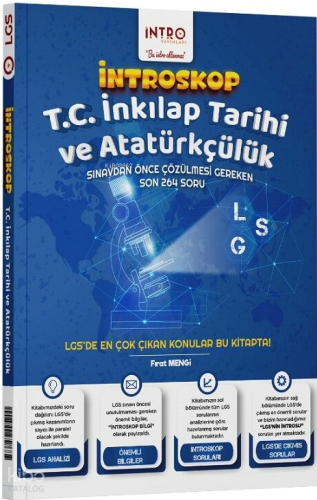 İntro Yayınları 8. Sınıf LGS TC İnkılap Tarihi ve Atatürkçülük İntroskop Soru Bankası