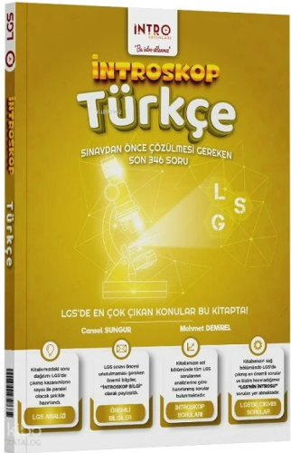 İntro Yayınları 8. Sınıf LGS Türkçe İntroskop Soru Bankası