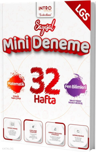 İntro Yayınları LGS 8. Sınıf Sayısal 32 Hafta Mini Deneme