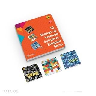 IQ Dikkat ve Yetenek Geliştiren Kitaplar Serisi Level 1 (7-8-9 Yaş) (3 Kitap Takım) - ön kapak IQ