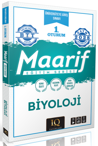 IQ Yayınları 2028 TYT Biyoloji Maarif Eğitim Serisi 1. Oturum | Kolekt