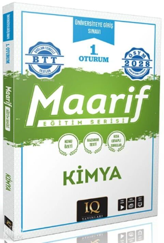 IQ Yayınları 2028 TYT Kimya Maarif Eğitim Serisi 1. Oturum | Kolektif 