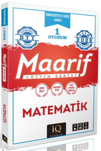 IQ Yayınları 2028 TYT Matematik Maarif Eğitim Serisi 1. Oturum | Kolek