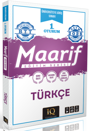 IQ Yayınları 2028 TYT Türkçe Maarif Eğitim Serisi 1. Oturum | Kolektif