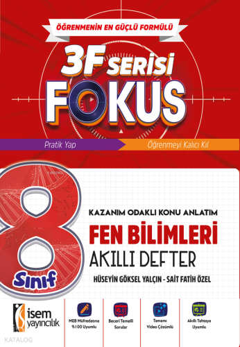 İsem Yayınları 8. Sınıf Fen Bilimleri Akıllı Defter | Hüseyin Göksel Y