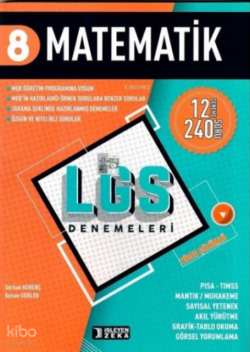 İşler 8.Sınıf Lgs Deneme Matematik | Kolektif | İşleyen Zeka Yayınları
