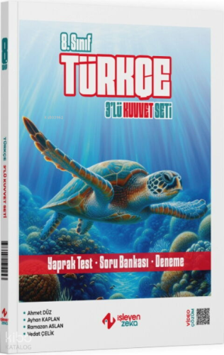İşleyen Zeka 8. Sınıf Türkçe 3 lü Kuvvet Serisi Seti | Ahmet Düz | İşl