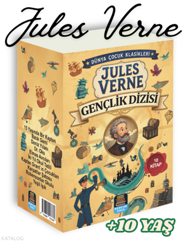 Jules Verne Gençlik Dizisi (10 Kitap) | Jules Verne | Mercan Okul Yayı