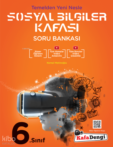 Kafa Dengi 6.Sınıf Sosyal Bilgiler Kafası Soru Bankası (Tümü Video Çözümlü)