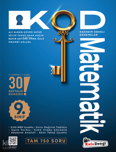 Kafa Dengi Yayınları 9. Sınıf Kod Matematik 30 Haftalık Deneme
