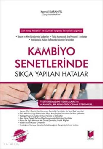 Kambiyo Senetlerinde Sıkça Yapılan Hatalar (Ciltli); Son Yargı Paketleri ve Güncel Yargıtay İçtihatları Işığında