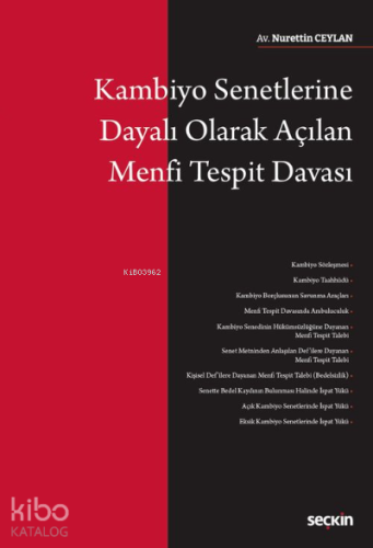 Kambiyo Senetlerine Dayalı Olarak Açılan Menfi Tespit Davası