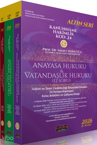 Kanunnme Hakimlik Kod 24 Konu Anlatımı 2026 | Ahmet Nohutçu | Savaş Ya
