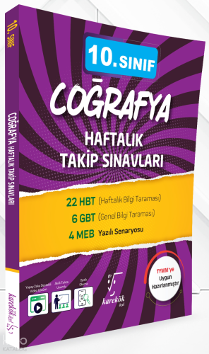 Karekök Yayınları 10. Sınıf Coğrafya Haftalık Takip Sınavları | Hasan 