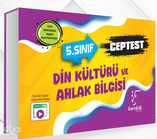 Karekök Yayınları 5. Sınıf Din Kültürü ve Ahlak Bilgisi Ceptest | Orha