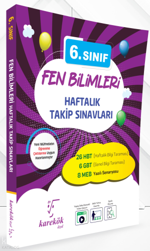 Karekök Yayınları 6. Sınıf Fen Bilimleri Haftalık Takip Sınavları | İn