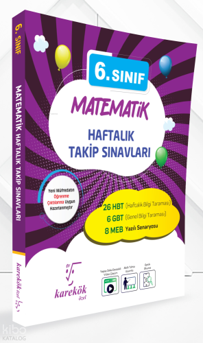 Karekök Yayınları  6. Sınıf Matematik Haftalık Takip Sınavları