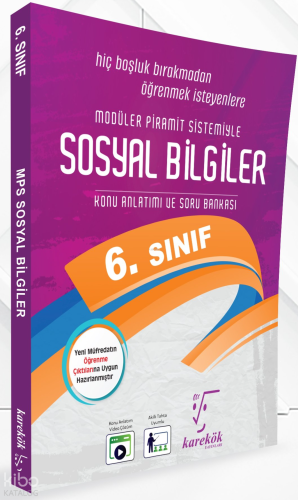 Karekök Yayınları 6.Sınıf Sosyal Bilgiler (Modüler Piramit Sistemi) | 