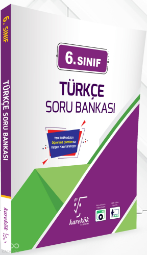 Karekök Yayınları 6. Sınıf Türkçe Soru Bankası | Burcu Aksu Yıldırım |