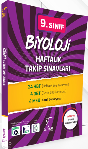 Karekök YayınlarI 9. Sınıf Biyoloji Haftalık Takip Sınavları | Tuğba E