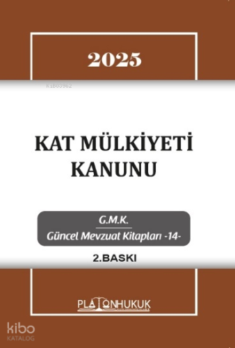 Kat Mülkiyeti Kanunu | Kolektif | Platon Hukuk Yayınevi